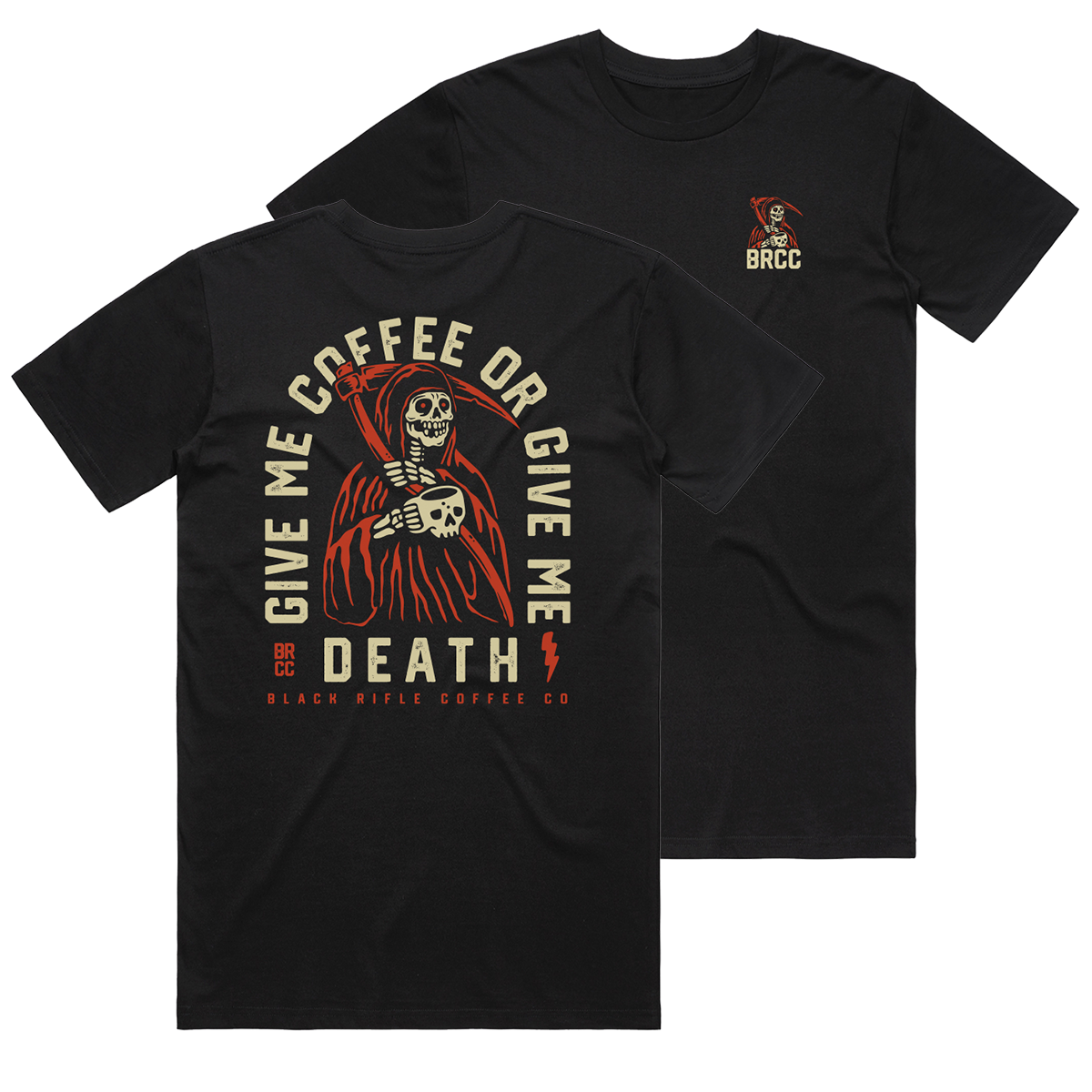 Grim Sipper Give Me Coffee T-Shirt