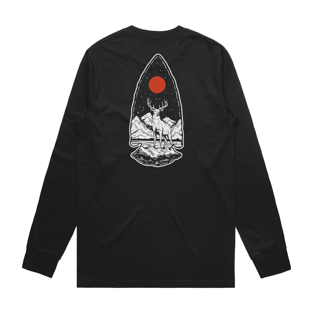 Deer Arrowhead Long Sleeve T-Shirt