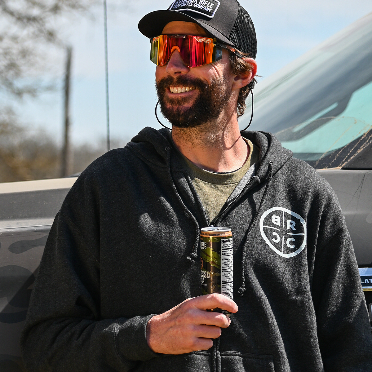 Brcc Vintage Logo Heavyweight Zip-Up Hoodie - Image 3