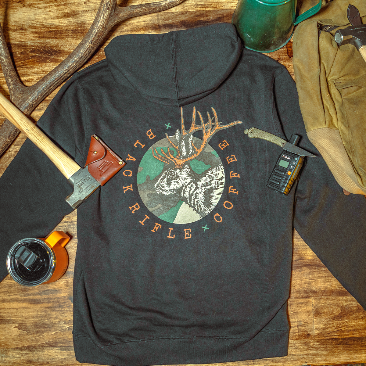 Camo Jackalope Pullover Hoodie - Image 4